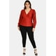 thumbnail image 5 of Blusa formal de satín Roman Fashion /Tallas Extras, 1789 (Ladrillo) naranja oscuro 42 Roman Fashion BL-GR-1789-LADRILLO, 5 of 6
