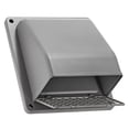 thumbnail image 2 of Lambro 6-In. Plastic Wall Exhaust or Air Intake Vent with Hinged Screen, Removable Damper, and 1.25-In. Collar, 3510 (Gray), 2 of 4