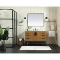 thumbnail image 6 of Elegant Decor Eugene 48" Aluminum MDF Single Bathroom Vanity in Walnut Brown, 6 of 8