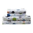 thumbnail image 4 of Kute Kids 4-Piece Ultra Soft Busy Galaxy Multicolor Microfiber Woven Sheet Set, Full, 4 of 7