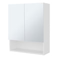 thumbnail image 1 of FM FURNITURE Lodge Medicine Cabinet with Mirrored Doors in White Engineered Wood, 1 of 7