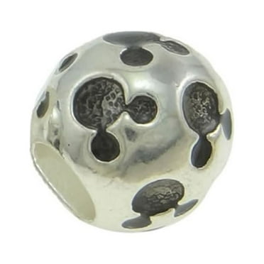 Black Mickey Mouse Charm Spacer European Bead Compatible for Most European Snake Chain Bracelets