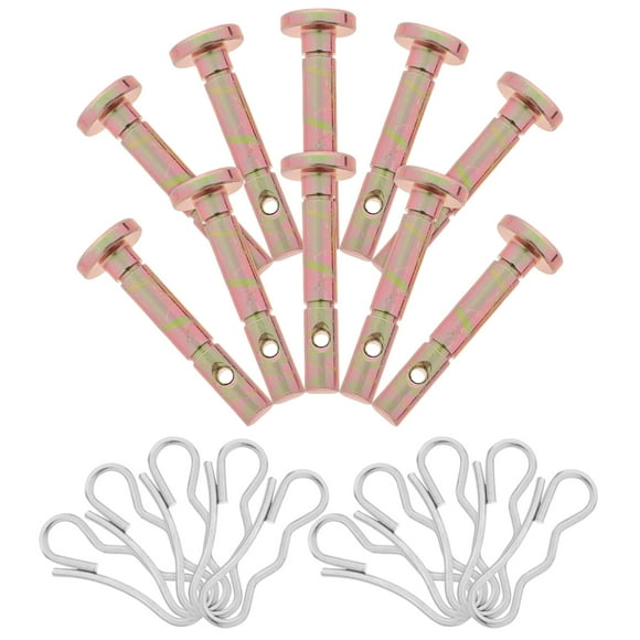 10 Sets Of Snow Blower Shear Pins and Cotter Pins Set Snow Blowers Parts Shear Pins for Snowblower Replacement Cotter Pins Snow Blower Accessories