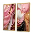 thumbnail image 3 of Designart "Gold Pink Succulent Alchemy Liquid Glam" Abstract Shapes Framed Wall Art Set Of 2 - Transitional Gold Gallery Wall Frame Set For Home Decor, 3 of 6