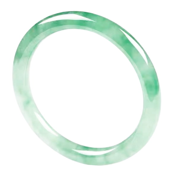 Green Women's Jade Bangle Fashion Jadeite Retro Simple Parties Good Luck Bangle Valentine Jewelry Gift 2.4”/62mm