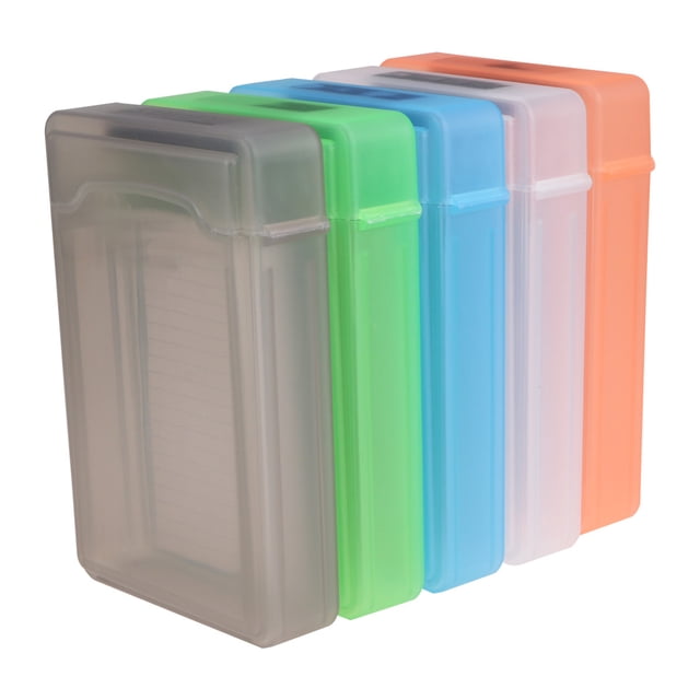 5pcs 3.5inch Estuche de protección de disco duro portátil Protector de caja de almacenamiento de disco duro de plástico (colores mezclados)