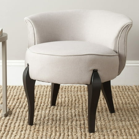 - Safavieh Mora French Leg Linen Vanity Chair
