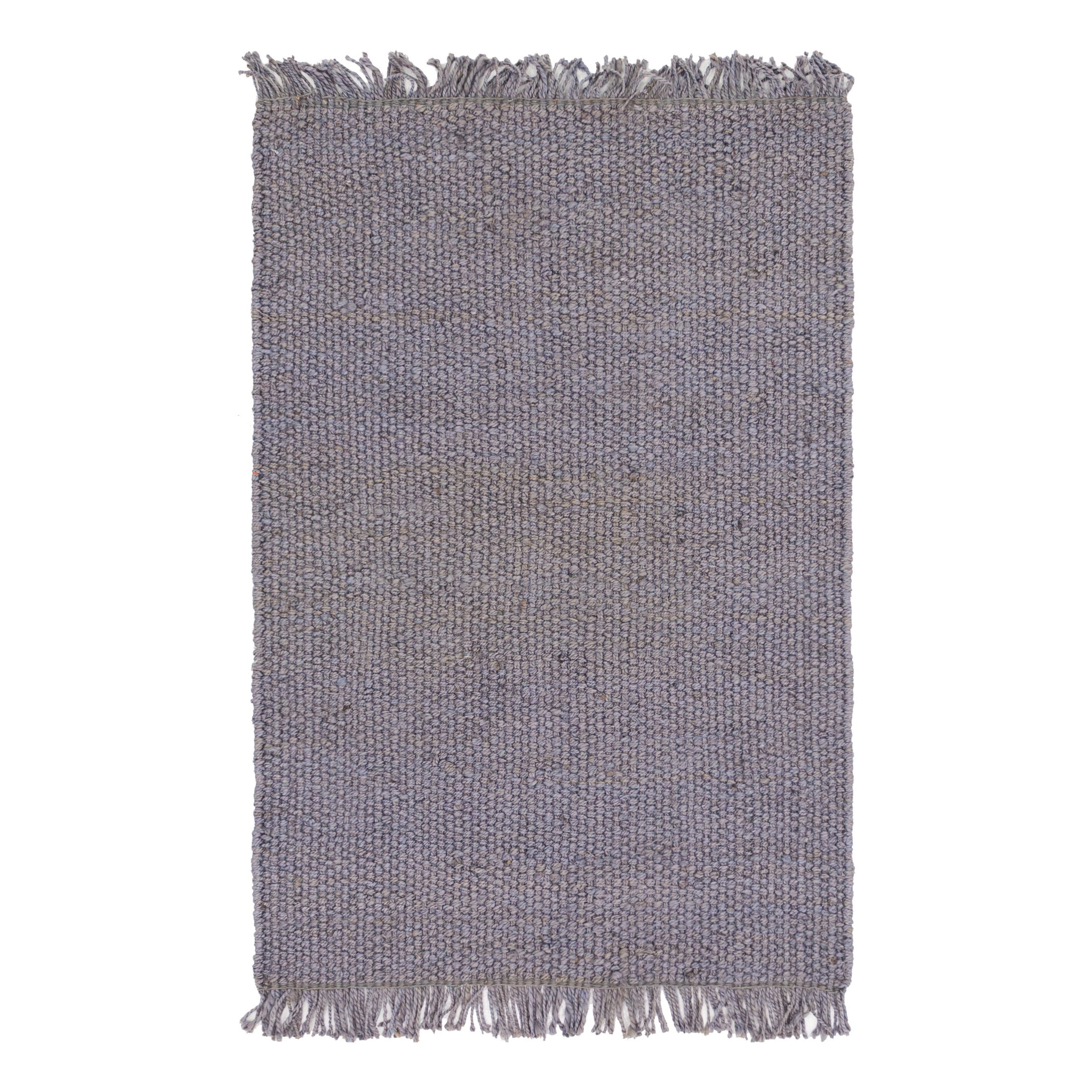 Unique Loom Chunky Jute Collection Area Rug (4' 1" x 6' 1" Rectangle Gray)
