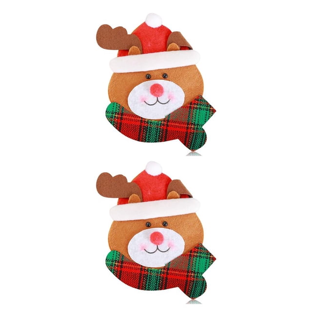 Matsuzay Vajilla decorativa de Feliz Navidad, cubertería, tenedor, cuchara, cubierta, vajilla, tapa, artesanía casera, regalo de decoración de Año Type2 NO2
