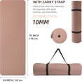 thumbnail image 2 of Yoga Mat Non Slip Anti-tear,extra thick-2/5 inch（10MM）High Resiliency Professional POE Yoga Mats for Women Men Kids,72"x24"inch,Workout, Yoga, Pilates and Floor Exercise, with Carrier Strap, 2 of 5