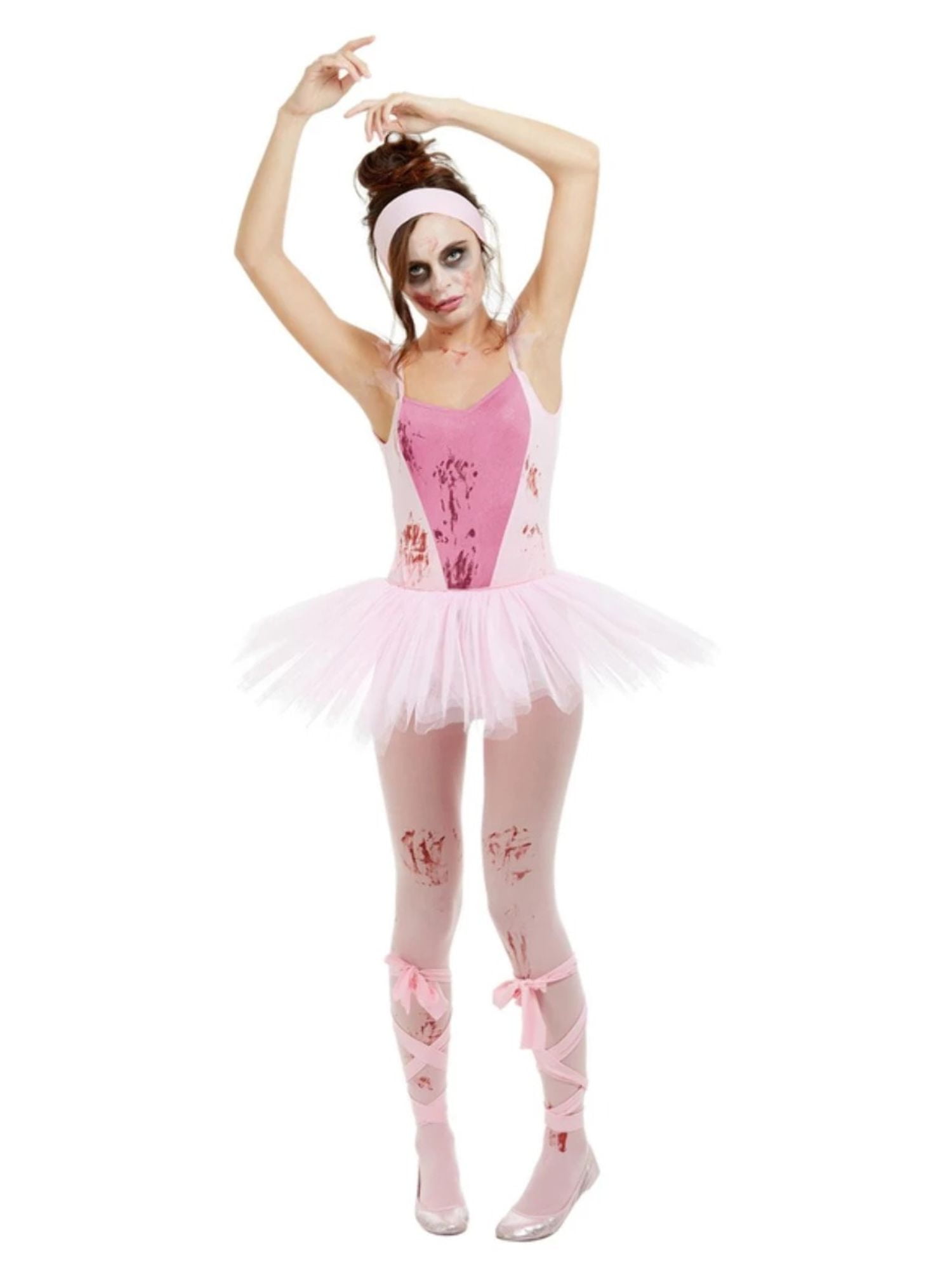 Pink Zombie Ballerina Women Fancy Dress Halloween Costume - Walmart.com ...