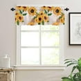 thumbnail image 3 of Sunflower Valance Curtains for Bedroom Living Room Newspaper Rustic Roman Shades for Windows Farmhouse Curtains & Drapes Aesthetic Rod Pocket Kitchen Window Curtains Over Sink 54x18in, 1 Panel, 3 of 6