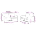 thumbnail image 4 of vidaXL 2 Piece Sofa Set Light Grey Velvet, 4 of 4