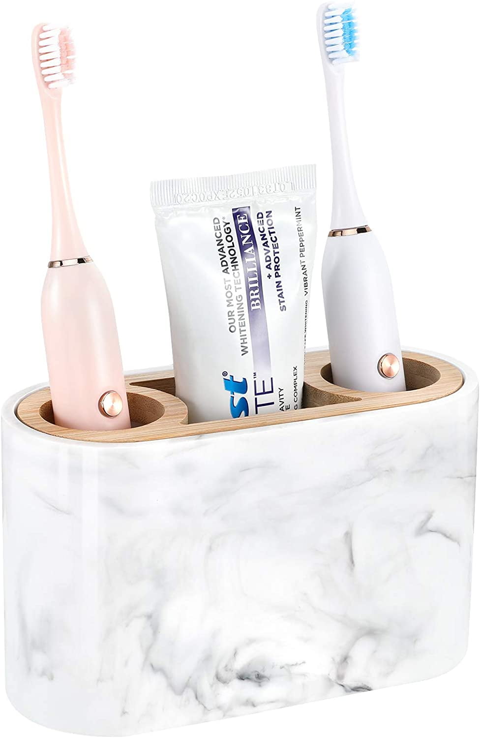 Luxspire Electric Toothbrush Holders, Resin Bamboo Toothbrush