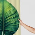 thumbnail image 3 of GOSMITH Banana Leaf Green Print Shower Curtain for Bathroom White, 3 of 6