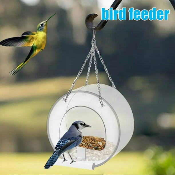 Mangeoire à oiseaux intelligente suspendue dans la cour extérieure