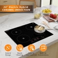thumbnail image 2 of Equator 24" Electric Hybrid CERAMIC-INDUCTION 4 Burner Cooktop 9 Power 220V, 2 of 14