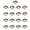 Gold, variant on Giaone 100Pcs Washable Fabric Size Labels Assorted Size Clothing Labels For Garments