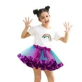 thumbnail image 5 of Youmylove Kids Girls Ballet Skirts Party Rainbow Tulle Dance Skirt Funny Cloting, 5 of 7
