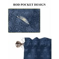 thumbnail image 6 of Tropical Palm Trees Living Room Curtains 2 Panel, Summer Coconut Trees Plants Navy Blue Cafe Window Treatment, Extra Long Farmhouse Bedroom Bathroom Kitchen Curtains Drapes 104"x72", 6 of 6