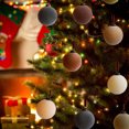 thumbnail image 5 of 9 Pcs Velvet Christmas Balls Flocked Tree Ornaments 3.15 Inch, Soft Velvet Baubles with Hanging Rope for Xmas Tree, Flocked Christmas Ornaments for Holiday Wreath and Garland Decor, 5 of 5