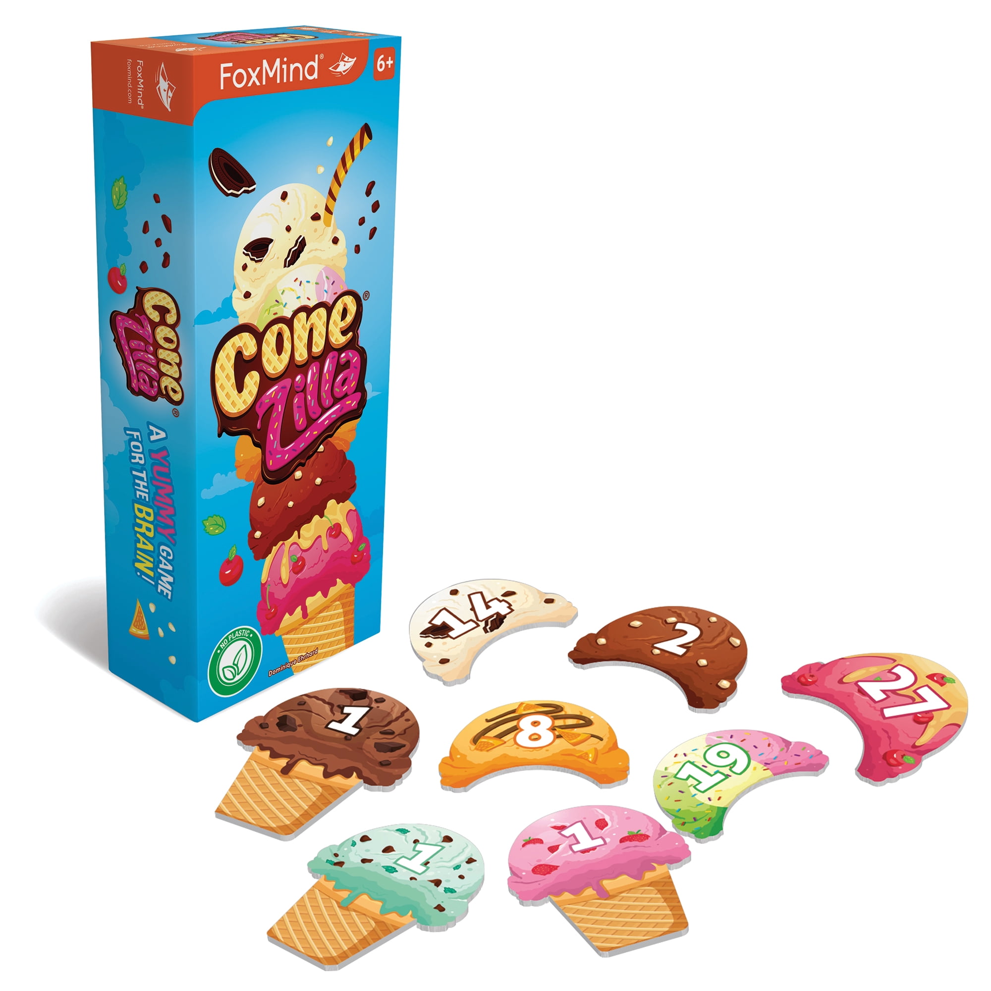 FoxMind Games: ConeZILLA – Learn Through Play with Ice Cream Scoops, Memory Board Games Category, Fun Educational Board Game for Kids, Family & Friends, First to 10 Scoops Wins, Ages 6 and Up.