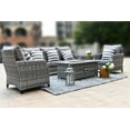 thumbnail image 3 of Moda Furnishings Patio Wicker Classic Seat for Five Gas Firepit Sets in the Outdoor, 3 of 9