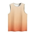thumbnail image 4 of Fznquz Gradient Women's Tank Tops Sleeveless Crew Neck Casual Trendy Soft Summer Orange Women's Maxi Tank Tops Under 12, 4 of 4