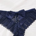 thumbnail image 5 of Hduncf Womens Trendy Underwear Lace Bow Thongs Lingerie Breathable Brief Cheeky Ladies Underwear Panties Blue M, 5 of 5