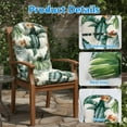 thumbnail image 3 of SHANNA Rocking Chair Cushion, Waterproof and Fade-Resistant Patio Chair Cushions, Non-Slip Indoor Rocking Chair Cushion with Ties, Thicken Chair Pads for Adirondack, 44"x20"x4", Hawaiian style, 3 of 9