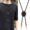 thumbnail image 2 of Aellinatey Cowboy Hat Pendant Metal Eagle Bird Stone Necklace Bolo Tie Jewelry Accessoies, 2 of 21