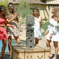 thumbnail image 2 of GoSports Toppling Tower - Giant Wooden Stacking Game - Stacks Up to 5 ft - Gray Wood Stain, 2 of 6
