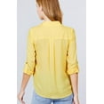 thumbnail image 4 of 3/4 Roll Up Sleeve Pocket W/zipper Detail Woven Blouse M, 4 of 32