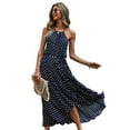 thumbnail image 7 of Summer Dresses for Women Maxi Dress Polka Dot Suspender Dress Temperament Commuter Swing Skirt, 7 of 7