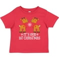 thumbnail image 3 of Inktastic Twins Our 1st Christmas Reindeer Boys or Girls Baby T-Shirt, 3 of 5