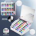 Beloving 2pcs Nail Polish Organizer, Portable 48 Bottles Clear Nail