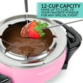 thumbnail image 2 of Nostalgia NFPS6PK 12-Cup Electric Fondue Pot, Pink, 2 of 6