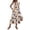 Floral-3, variant on Midi Dresses for Women Casual Short Sleeve Long V Neck Button Down Tiered Dress with Pockets