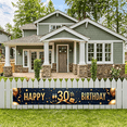 thumbnail image 7 of Yatrandify Gold Theme Happy Birthday Banner Decorative Design 30th Birthday Party Decoration Event Banner for Milestone Birthday Celebration Party Background Celebration Event, 7 of 7