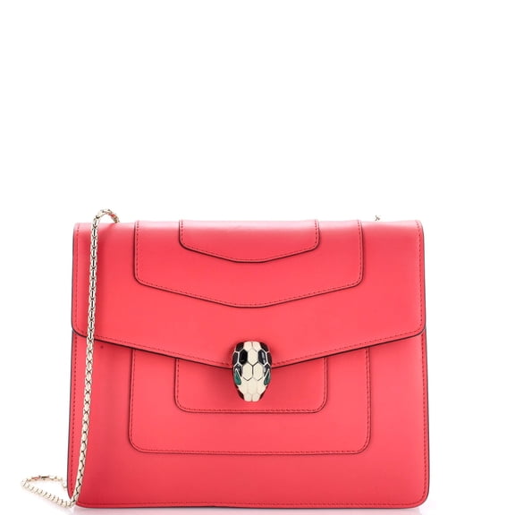 Pre-Owned Serpenti Forever Square Shoulder Bag Leather Medium By Rebag