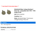 thumbnail image 2 of Windshield Wiper Linkage Bushing 2 Piece Set - Compatible with 1995 - 1998 Dodge B1500 1996 1997, 2 of 2