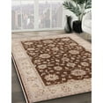 thumbnail image 2 of Ahgly Company Indoor Round Mid-Century Modern Sienna Brown Oriental Area Rugs, 8' Round, 2 of 6