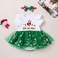 thumbnail image 5 of ZHOGXU Baby Girls Christmas Outfit Short Sleeve Candy Printed Tutu Dress Headband 2PCS Set For Kids,Green,12-18 Months, 5 of 7