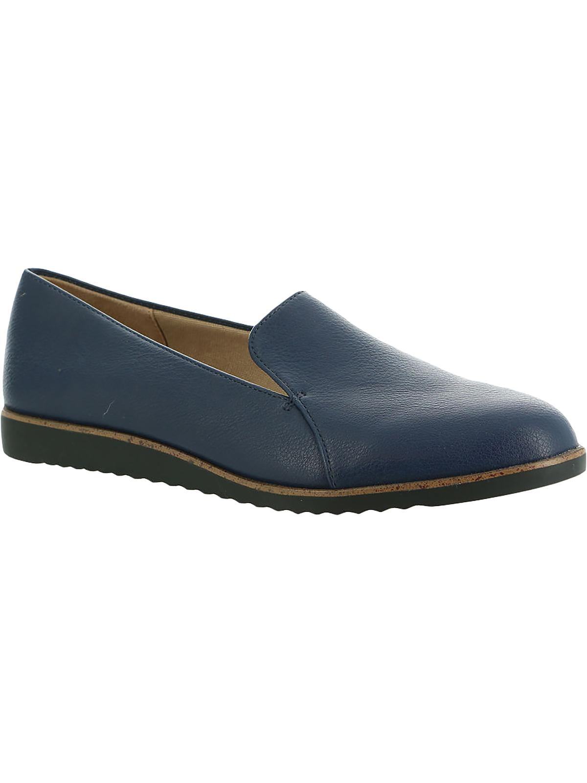 LifeStride Womens Zendaya Faux Leather Loafers Navy 11 Extra Wide (E+ ...