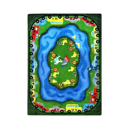Puddleducks 7'8" x 10'9" Area Rug In Color Multi