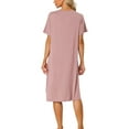 thumbnail image 3 of NOMADIC NOOK Womens 2 Packs Short Sleeve Nightshirt Button Up Midi Nightgown, 3 of 5