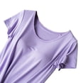 thumbnail image 3 of DABOOM Nightgowns Womens Round-Neck Loungewear Short Sleeve Sleepwear Plus Size Night Wear with Chest Pad without Rims, M-XXL, 3 of 8