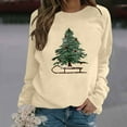thumbnail image 4 of Christmas Tree Sweatshirts for Women 2025 Long Sleeve Crewneck Xmas Holiday Graphic Sweatshirt Pullover Tops, 4 of 5