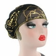 thumbnail image 3 of Travelwant Fashion Women Lace Flower Pleat Beanie Mesh Turban Muslim Chemo Cap Head Wrap, 3 of 8