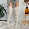 thumbnail image 6 of ZPAQI Women's Long Stockings with Hollowed Mesh Designs Winter Thigh High Leg Warmers, 6 of 21